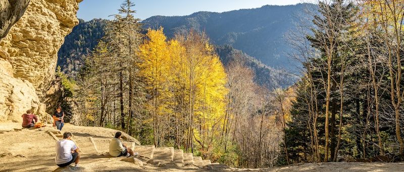 Alum Cave Trail in the fall