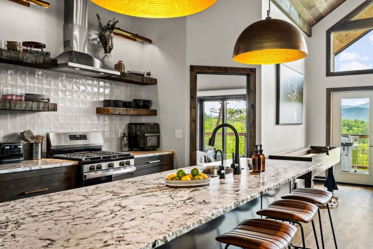 Gorgeous kitchen in a Smoky Mountain cabin